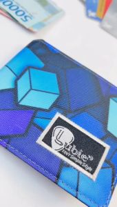 Lubie Dompet Lipat Pria Kanvas Poliester Three D