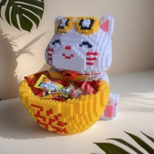 6466 พ็อกเก็ต Flying Cat DIY Building BlocksCreative Puzzle Building Blocks ออกแบบมาสําหรับเด็กและผู้ใหญ่ตกแต่งบ้าน