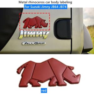 Car 3D three-dimensional rhino metal body labeling body scratch blocking label decoration car label suitable for Suzuki Jimny