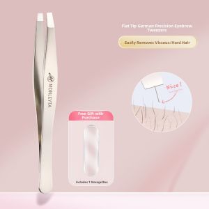MONLEYTA | High Precision German Eyebrow Tweezers False Eyelash Remover Beard Trimming Tool Small Forceps Hair Removal Gadget