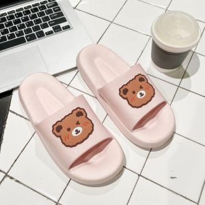 ONE-S59 Sandal Wanita Motif Beruang Anti Slip Nyaman Empuk / Sandal Rumah Slip-On / Sendal Bear