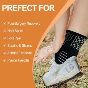 Ankle Compression Brace Socks - Relief for Sprained Ankle Plantar FasciitisStabilizing Support Sleeve for Men & Women Sports