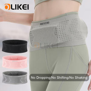 OLIKEI Large Capacity Running Waist Bag Invisible Sports Running Belt Silicone Anti-slip Breathable Belt Bag Phone Pouch for Men Women