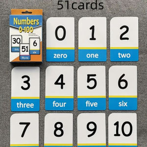 51 early education number 0-100 flashcards for early childhood education enlightenment