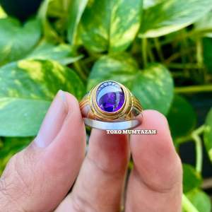 CINCIN BATU KECUBUNG UNGU CUTTING BAWAH ASLI SUPER KEREN TOP QUALITY