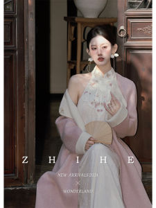 Double-Sided Woolen Dress Set with Lace Skirt by Wuyan Yiheluxury Epiphany Small Lord100% Wool Double-Color Fashionable Winter Outfit