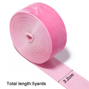 5-10Yards 6/10/15/20/25/32/38mm Deep Pink Velvet Ribbons Single Face Flocking Webbing For DIY Wedding Party Gifts Wrapping Decor