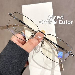 Schever | Gold Rim Square High-end Stylish Lightweight Titanium Men Glasses Frame