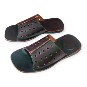 SANDAL KULIT PRIA ( GARANSI KULIT SAPI 100% ) MODEL 4014 HITAM ( PREMIUM HIGH QUALITY )