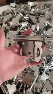 Chốt Cửa Bằng Thép Không Gỉ Có Lỗ Khóa Khóa An Toàn Bề Mặt Đánh Bóng Chốt Trượt Cho Độ An Toàn Tăng Cường