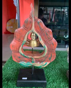 ไม้แกะสลักรูปใบโพธิ์ มีกระดิ่ง✨เสริมฮวงจุ้ย ตกแต่งบ้านรีสอร์ท