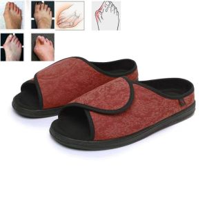 Lesvago Men Or Women Diabetic slippers Summer Comfortable Diabetes Shoes Adjustable Widened Shoes Elderly Feet Swollen Wide Fat Deformation Care Shoes Soft