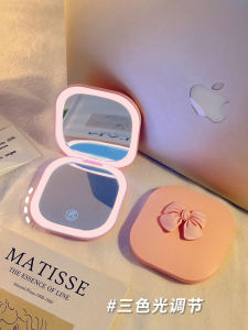 Portable Folding LED Lighted Makeup Mirror Compact Size for Women Personal Use Cosmetic Mirror Luxury Elegant Style