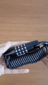 Kunci Helm Sepeda Rockbros T609 Hitam Bicycle Password 4 Digit Safety Cycling Lock Steel Gembok Kombinasi 4 Angka Waterproof Anti Maling Nomor MTB Angka Roadbike Sepedah