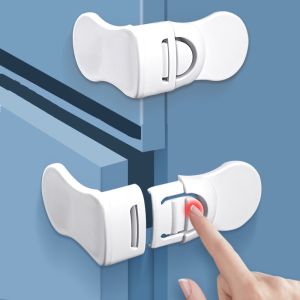 Child and Baby Supplies Plastic Multifunction Safety Plastic Deadbolt Lock for Children Toilet Safety Lock Drawer with Protection for Baby