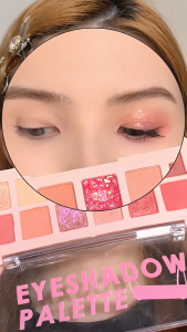 PINKFLASH E15 Pro Touch Eyeshadow Palette 12 Shades High Pigment And Smooth Powder Long Lasting