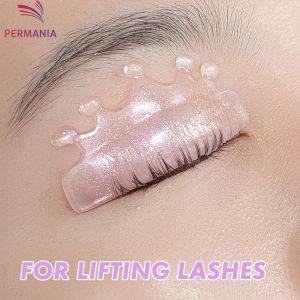 PERMANIA 2 Pairs L Curl Silicone Eyelash Perm Pads Sticky Lashes Rods Shield Lifting 3D Eyelash Curler Accessories Makeup Tool