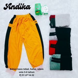 Celana panjang harian anak cewek cowok usia 1-5 tahun bahan kaos katun