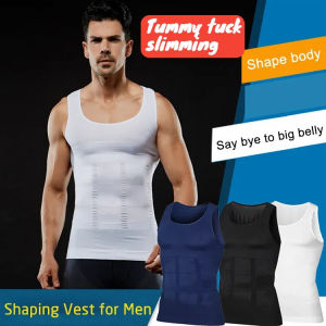 Belly Undershirt Mens Waist Girdle Chest Shaping Hidden Meat Magic Weapon to Collect the Big Belly Strong Pressure Shaping Shapewear Thin收腹塑身衣男士