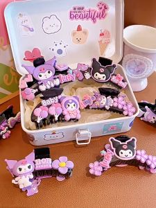 Nicedays🍒Anak-anak Klip Rambut Lucu Kartun Kuromi Klip Cakar Rambut Anak Perempuan Klip Hiu Dopamin