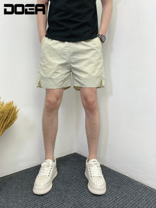 Summer Thin Casual Youth Mens Pure Color Fashionable Shorts mid Waist Straight Leg Short Length for Other Casual Scenarios