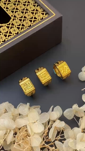 18K Saudi Gold Pawnable Fortune Mens Dominant Open Ring Adjustable Accessories Jewelry Gifts Hypoallergenic and does not fade