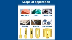 MATA BOR HOLE SAW DRAT M10 EMAS PELUBANG KACA BESI GRANIT BATA TEMBOK 6 - 60MM