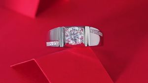 เพชรแท้ 100% CS JEWELRY S925 แหวนเพชรเงินสำหรับผู้ชาย แหวนผู้ชายอาลียาห์ แหวนเพชรคู่รัก ปรับขนาดได้ เงินสเตอร์ลิงไม่ซีดจาง มาพร้อมกับใบรับรอง