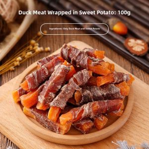 petlimit | Training Treat Chicken Duck Jerky Sweet Potato Chew Dog Snack