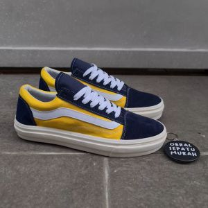 OBRAL SEPATU SNEAKERS PRIA VANESS VAULT OG OLD SCHOOL NAVY KUNING IMPORT QUALITY 36-43 SNEAKERS VULCANIZED KANVAS NAVY MURAH 100%