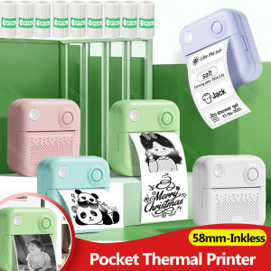 57mm Mini Thermal Printer Portable Bluetooth Label Maker Photo Sticker Label Memo Wrong Question Printing