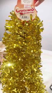 สายรุ้ง สายฝอย ขนมิ้งค์ลายเพชรสีทอง ขนาด 3.5 นิ้ว (4407-2)