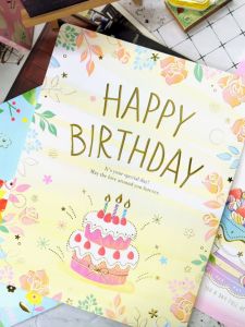 Season Taiwan All Year Round Big Open Birthday Card A3 Creative Collective Signature Extra Large Size Greeting Card Tri-Fold Card with Envelope