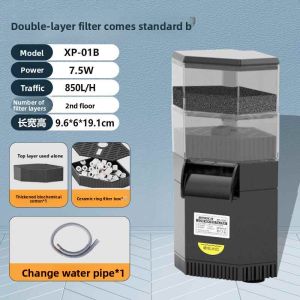 FEIZHUXIANSEN | Quiet Small Waterfall Built-in Circulation Turtle Tank Filter