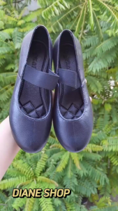 Womens Black Rubber Shoes Non Slip Waterproof Slip On Style Casual Comfortable for School Work