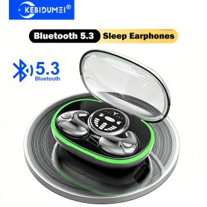 Kebidumei | KEBIDUMEI Invisible Sleep Earphones Bluetooth 5.3 Headphones HiFi Stereo Noise Reduction Earbuds Transparent Wireless Headsets