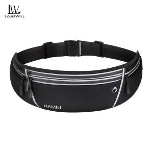 LouisWill Fashion Waist Bag Outdoor Sports Waist Pack Bag Ultrathin Pouches Mens Waist Belts Bag Running Pouch Waterproof Crossbody Bag Money Phone Waist Fanny Pack Jogging Belt Fanny Pack With Reflective Strip