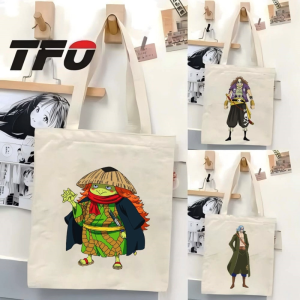 TFO Tote Bag One Piece the Straw Hat Pirates Monkey D. Luffy Versatile Ideal for College School