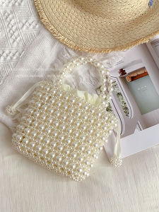 French Pearl Handbag Womens 2025 New Summer Trend Versatile Handheld Bag High-End Sensation Niche Bucket Bag Soft Handle