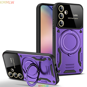 Ốp Lưng Chống Sốc Samsung S23 Ultra Plus A34 A54 A24 A14 A23 A52 Tích Hợp Giá Đỡ Từ Tính Bảo Vệ Camera
