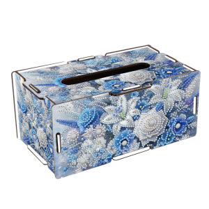 Bộ Hộp Đựng Khăn Giấy Bằng Gỗ Thủ Công Đính Đá - Bộ Trang Trí Nhà Cửa & Văn Phòng Có Thể Tái Sử Dụng Với Đá Tròn & Đá Hình Dạng Đặc Biệt