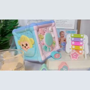 6 in 1 Baby Learning Cube Learning Box Newborn Baby Activity Cube Toys Baby Kids Early Learning Toy Mainan Kanak-kanak