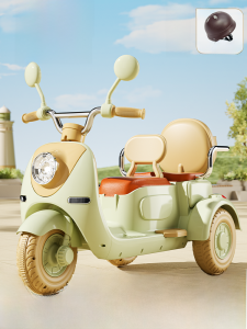 Electric Motorcycle Tricycle Childrens Toy Car Boys Girls Baby Seat Rechargeable Dual Control Kids Vehicle Toy for Outdoor Play