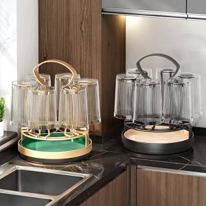 Rotatable Drip Tray for Glasses