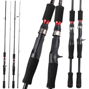 [COD] Fishing Rod Carbon Spinning Casting Fishing Rod 1.8m 2.1m 2 Sections Lure Rod EVA Handle Baitcasting Rod for Fresh and Salt Water