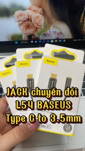 Cáp chuyển đổi Type C ra jack 3.5mm cáp âm thanh Type C ra jack 3.5mm Baseus L54 Type C to 3.5mm Earphone Jack AUX USB C Cable Headphones Adapter 3.5 Jack Audio cable For Huawei P20 Xiaomi Mi 10 - Phân phối bởi TopLink