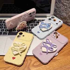 For ins polka dot bow love bracket is suitable for Huawei MATE80PRO mobile phone case nova15/P90. h260705