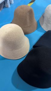 Wool Bucket Hat Korean Fashion Japanese Retro Autumn Winter knitted Panama Cap Fisherman Hat Girl Fedora Hat Women Black Hats