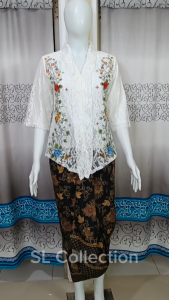 Atasan Kebaya Brokat Busui Premium Modern Terbaru Motif Bunga Elegan Mewah Kekinian Untuk Acara Pesta Kondangan Akad Nikah