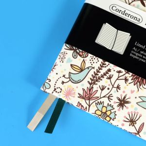 สมุดโน๊ต Bujo Dot Grid ปกแข็ง A5 ลายดอกไม้ กระดาษหนา 160 แกรม แถบยางยืด สมุดโน๊ต Bujo Dot Grid ปกแข็ง